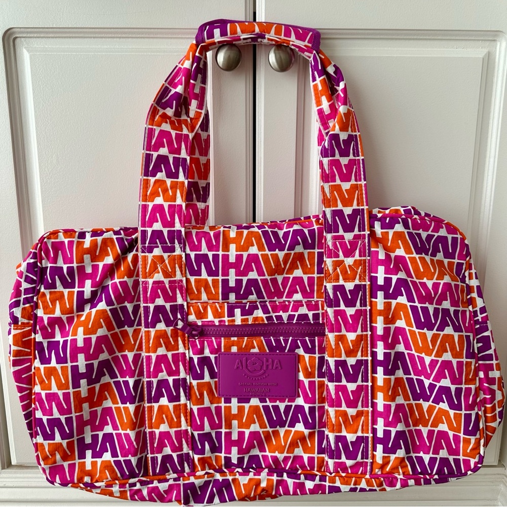 Aloha Collection Vintage Hawaiian Airlines Keep it Light Weekender Travel Duffle - Picture 8 of 12
